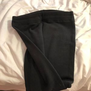 Black fleece insulating pants